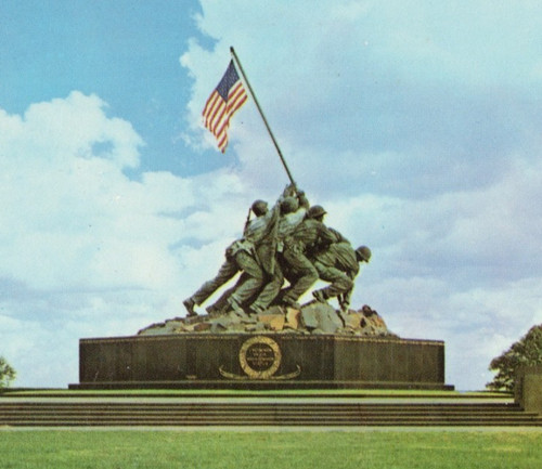 Iwo jima statue - jima, postcard